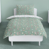 Children's bedding - Teddy bear and turtle - mint/white