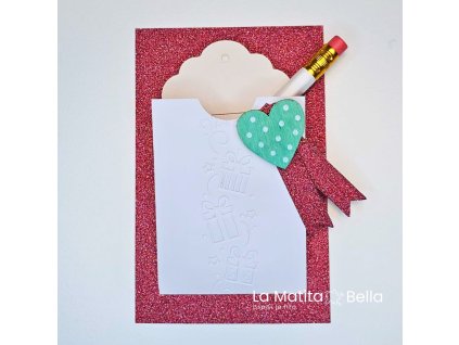 Kapsička na ledničku magenta tyrkys srdce