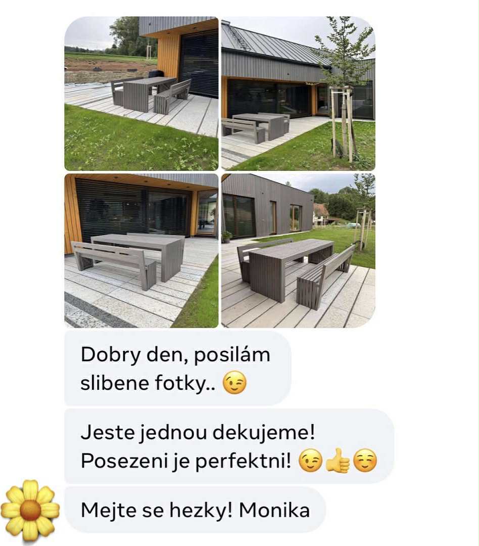Recenze zákazníka – zahradní posezení