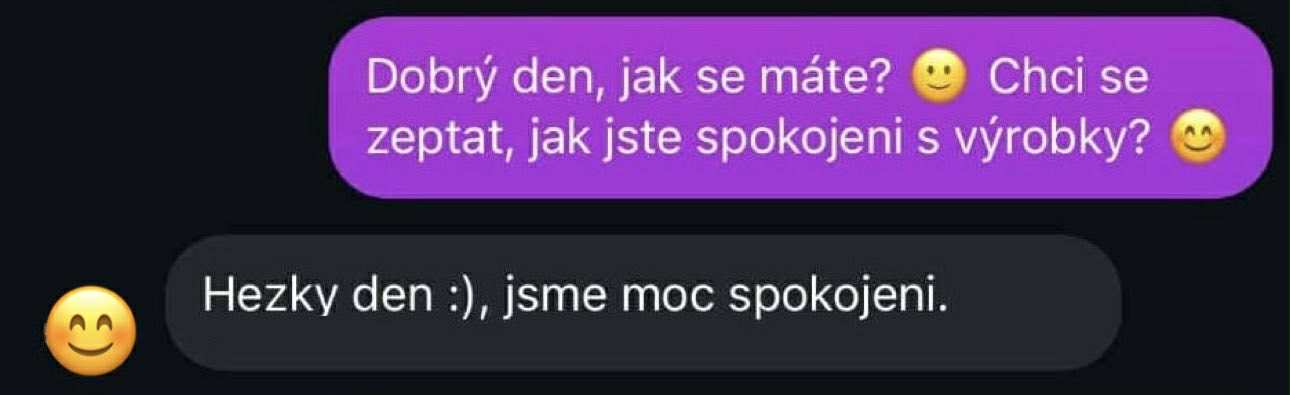 Recenze zákazníka – lavice na míru