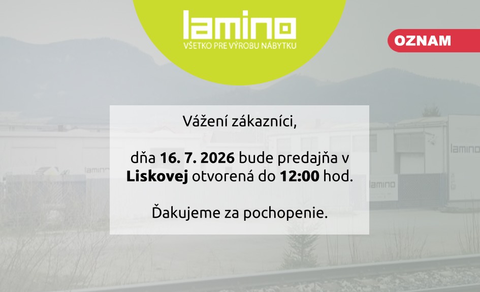 Predajňa Lisková 16.7.2026