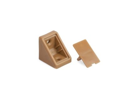 Uholník plastový jednodierkový orech (bal:100ks)