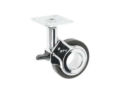 Koliesko GIRA H=94mm fi60mm s brzdou čierna