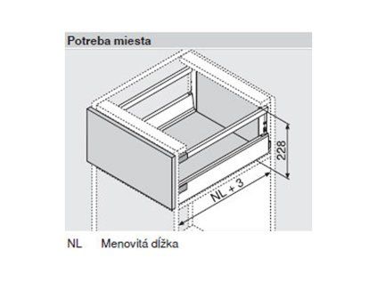 Výsuv ANTARO 450 D H=203mm INSERTA biela