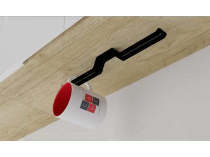 Držiak na šálky 360x30x33mm čierna