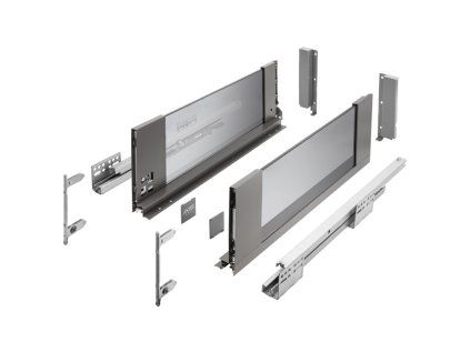 Výsuv AXISPRO sklené bočnice 400 C antracit