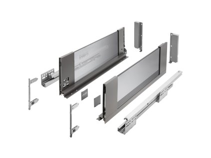 Výsuv AXISPRO sklené bočnice 400C antracit