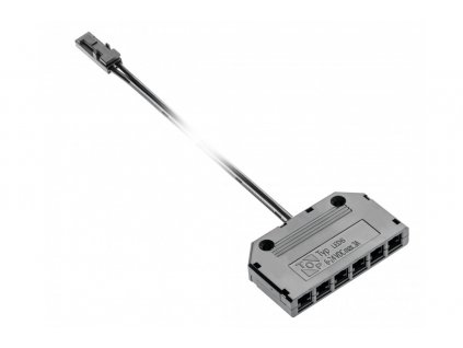 Konektor pre LED 6 výstupov s káblom 2m čierna