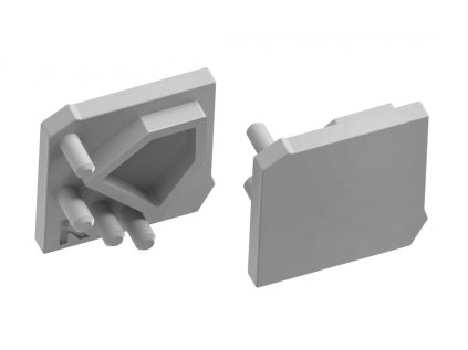 Záslepka do LED lišty rohová nakladaná trojuholník