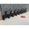 Vešiak 17 háčikov 499x96mm čierna