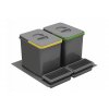 Kôš odpadkový MULTINO 600 2x15L 2xmisky antracit