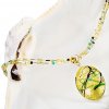 Női Green Alchemy nyaklánc 24 karátos arany díszítésű Lampglas gyöngyel