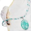 Naszyjnik Turquoise Lace z perłą Lampglas z czystym srebrem