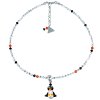 Zabawny naszyjnik Penguin z perłą Lampglas