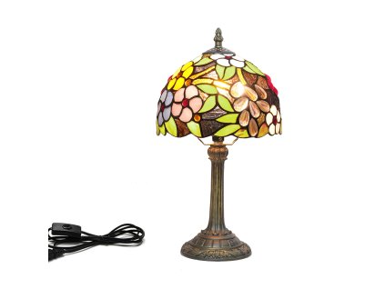 Tiffany stolná lampa Grapes 109 Huizhou Oufu Lighting v.36xš.20, sklo/kov,40W