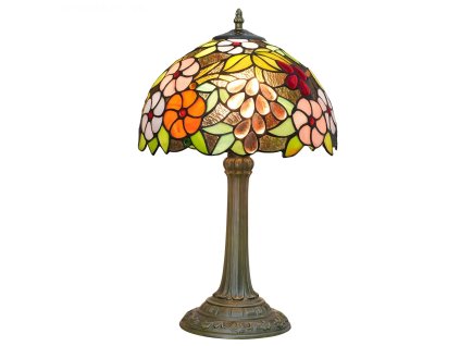Tiffany stolná lampa Grapes flower 208 - Huizhou Oufu Lighting v.48xš.30, sklo/kov,40W