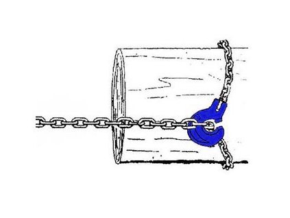 Řetězový úvazek G10 - hranatý modrý řetěz