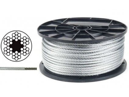 Pozinkované lanko potažené PVC 6x7-FC na cívce