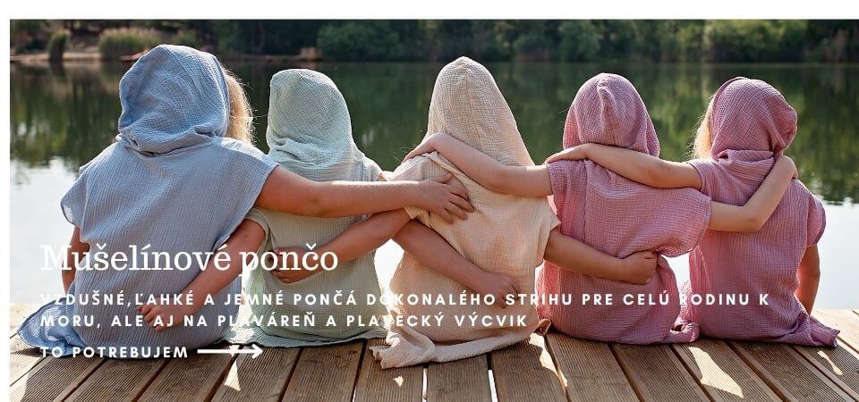 Mušelínové plážové pončo pončá pre deti ženy mužov