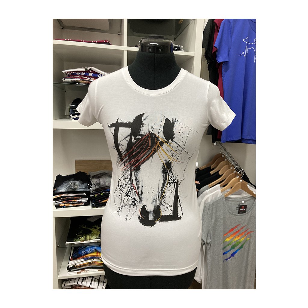 Dámské tričko GIO flow® - Abstract horse - Výprodej