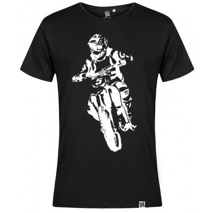 Tričko pánské - Motocross (Velikost XS, Barva černá / neon žlutá)