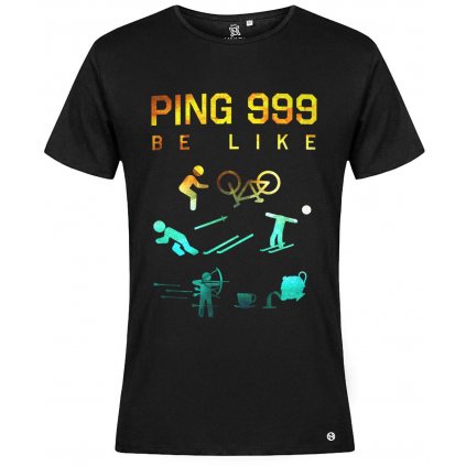 PING 999 tricko panske cerne