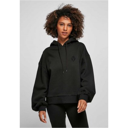 Damska mikina oversize hoody organic BY183 cerna