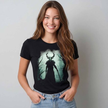 Tricko damske Premium Beast from the woods cerne