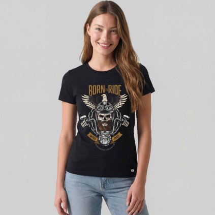 Tricko damske Premium Born to roide cerne