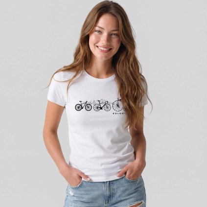 Tricko damske Premium Kolonie bile