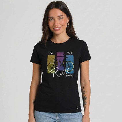 Tricko damske Premium Do the ride things cerne