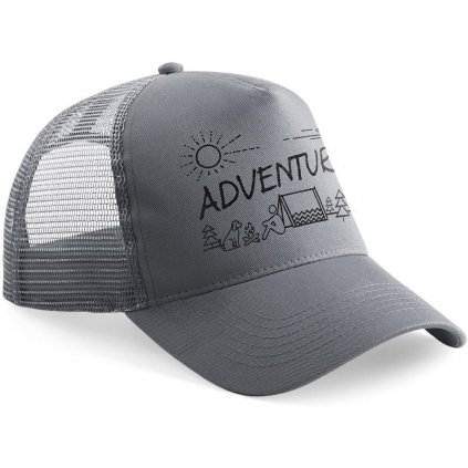 Kšiltovka trucker adventure seda