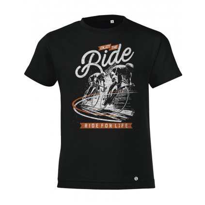 Ride for life triko detske cerne