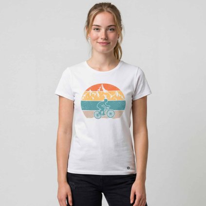 Tricko damske Premium Horske kolo bile