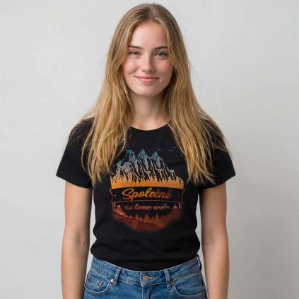 Tricko damske Premium Spolecne na konec sveta cerne