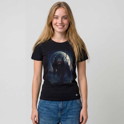 Tricko damske Premium Night hunter cerne