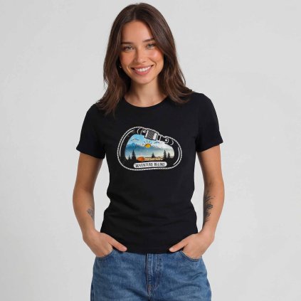 Tricko damske adventure begins cerna