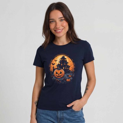 Tricko damske Premium Pumpkin Midnight navy