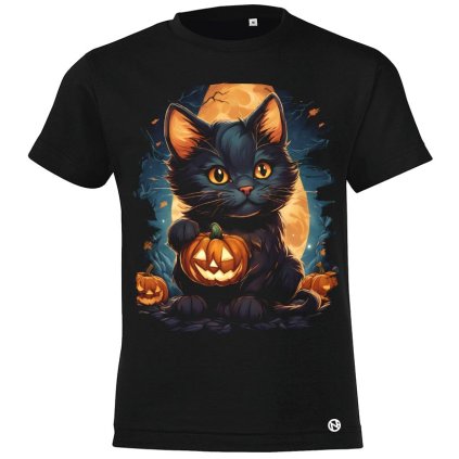 Scary kitty tricko detske cerne