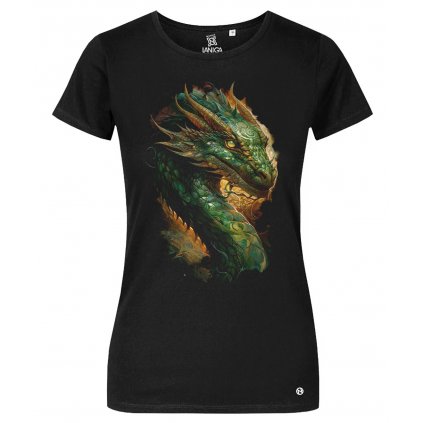 Lesní drak triko dámské cerné