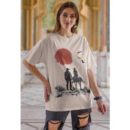 Tricko unisex sunset riders wet sand zena