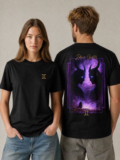 Zodiac Giants blizenci tricko unisex cerne creator5