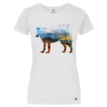 Tricko damske bile forest pack vlk
