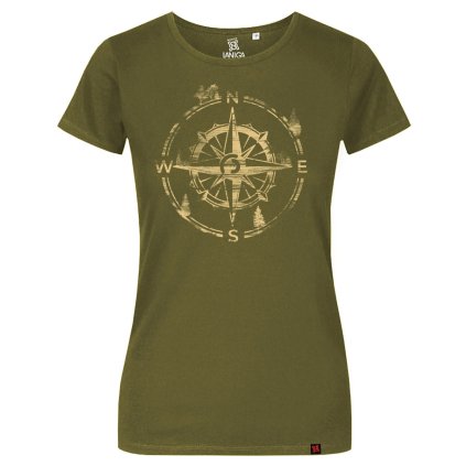 Kompas tricko damske olivova