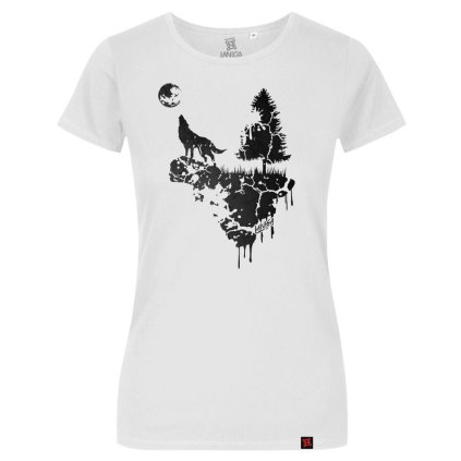 Tricko damske Howl wolf bila