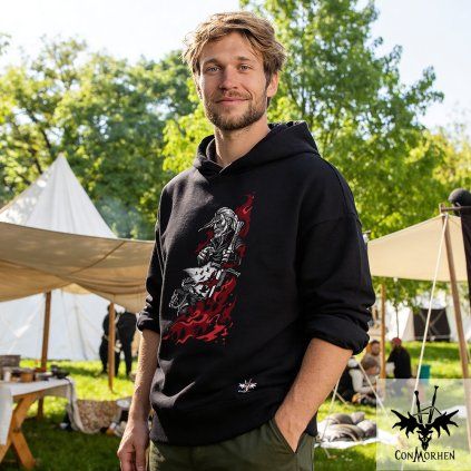 Mesic nad horami mikina oversize cerna