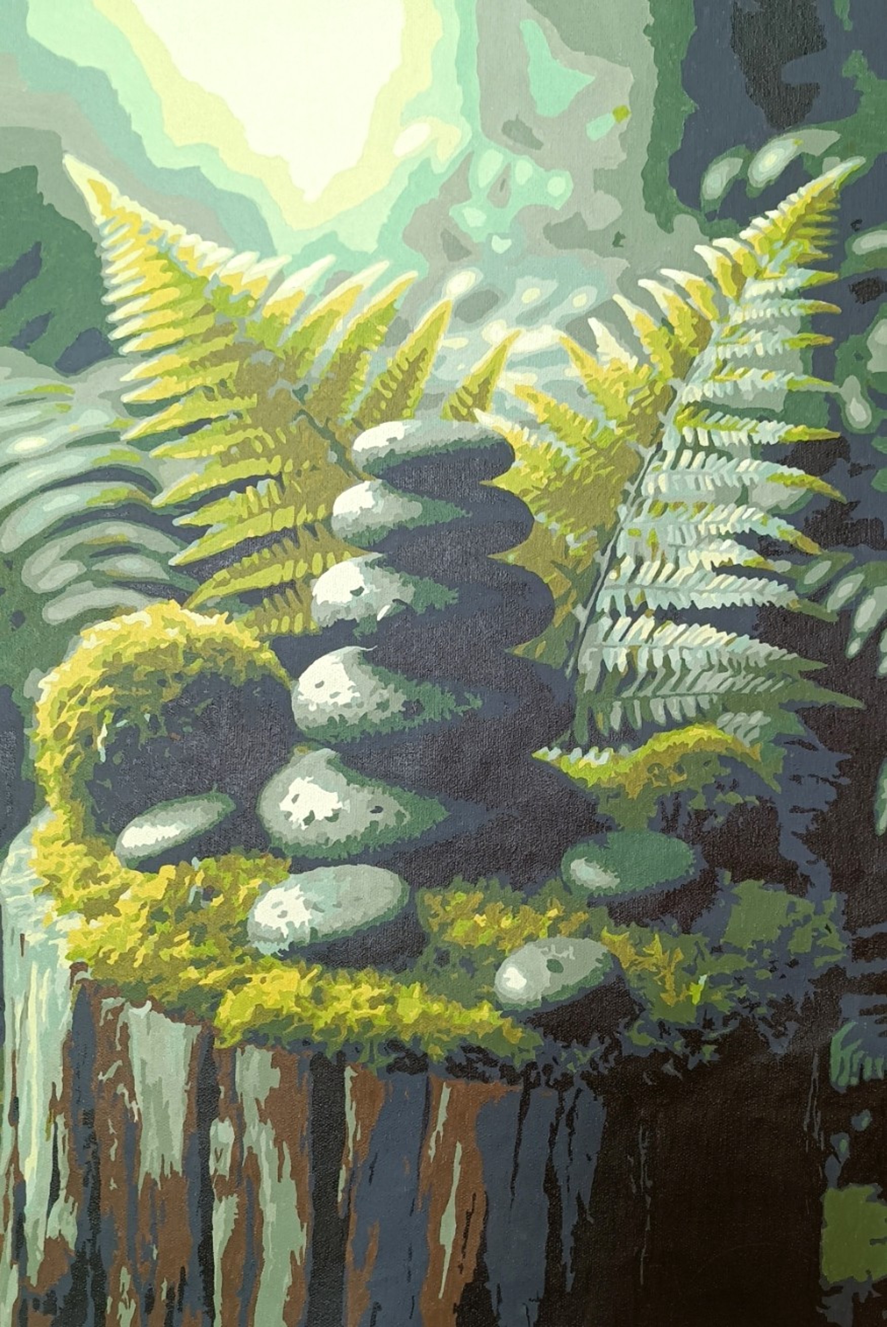 lanjerka.cz, malování podle čísel, Holčička a sněhová vločka, zima