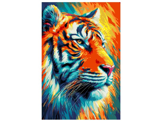 Tygr II 40x60 vymalované