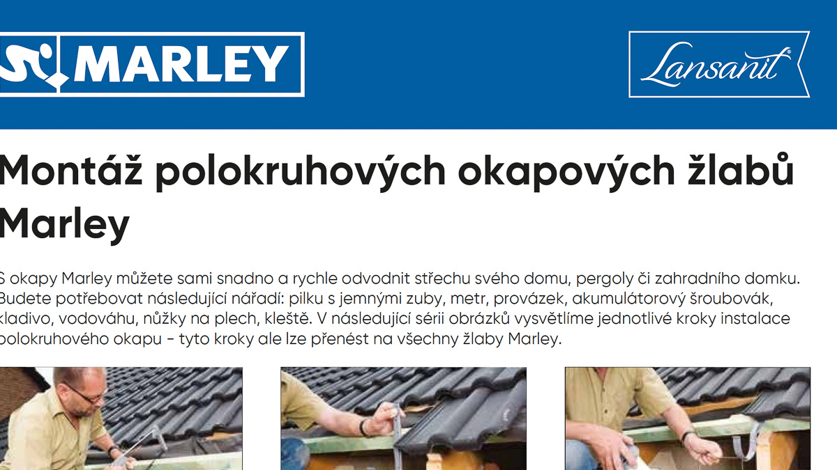 Náhled: Montáž okapu Marley