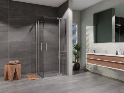 Sprchový kout čtverec Brix 900x900, chrom, čiré sklo